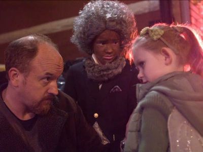 Louis C.K., Ursula Parker, and Hadley Delany in Louie (2010)