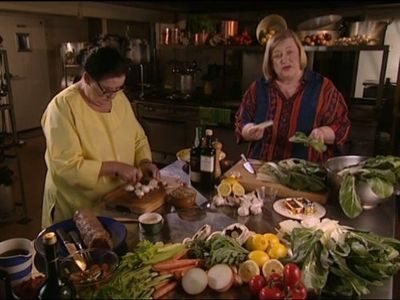 Clarissa Dickson Wright and Jennifer Paterson in Two Fat Ladies (1996)