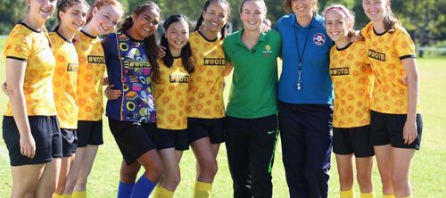 Kate Box, Ashleigh Ross, Yasmin Honeychurch, Gemma Chua-Tran, and Sofia Wylie