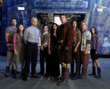 Adam Baldwin, Nathan Fillion, Ron Glass, Sean Maher, Jewel Staite, Gina Torres, Alan Tudyk, Morena Baccarin, and Summer 