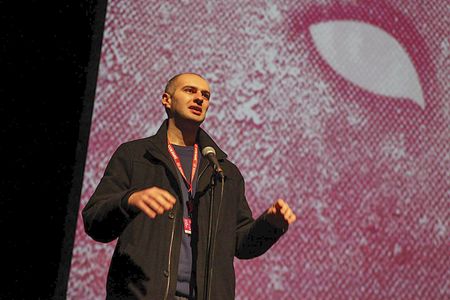 Adrian Tofei at an event for Be My Cat: A Film for Anne (2015)