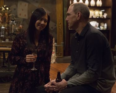 Vinnie Jones and Christine Ko in Deception (2018)