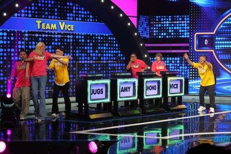 Jhong Hilario, Vhong Navarro, Amy Perez, Ogie Alcasid, Jugs Jugueta, and Vice Ganda in Family Feud Philippines (2022)