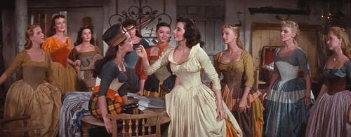 Cyd Charisse, Virginia Bosler, Barrie Chase, and Dee Turnell in Brigadoon (1954)