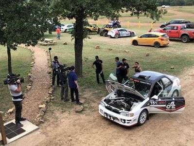 Final day of shooting at Dave Carapetyan's Rally Ready Driving School in Dale, Texas