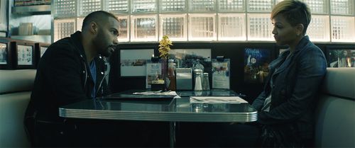 Meagan Good, Omari Hardwick, and Qasim Basir in A Boy. A Girl. A Dream. (2018)