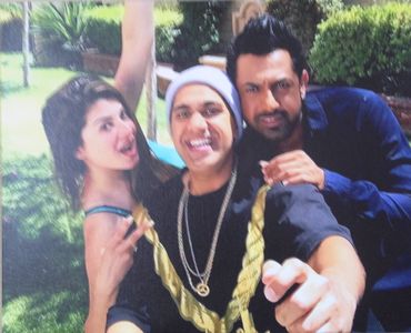 Rahul Nath with Bollywood actress - Kaainat Arora and Punjabi superstar - Gippy Grewal