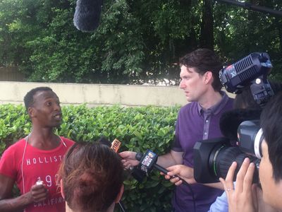 Interviewing witnesses for Extra in the aftermath of the Pulse Shooting in Orlando.