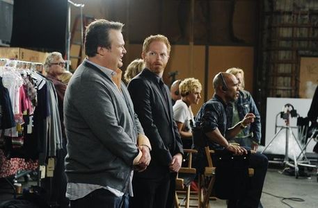 Jesse Tyler Ferguson, Eric Stonestreet, and Darren Dupree Washington in Modern Family (2009)