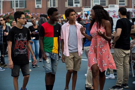 Jaden Michael, Coco Jones, Gerald Jones, and Gregory Diaz IV in Vampires vs. the Bronx (2020)