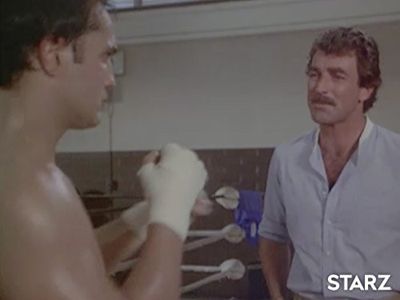 Tom Selleck and Lee Canalito in Magnum, P.I. (1980)