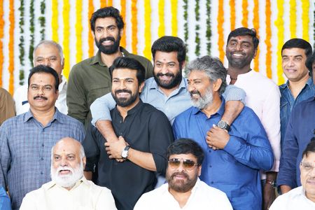 Chiranjeevi, K. Raghavendra Rao, S.S. Rajamouli, N.T. Rama Rao Jr., KK Senthil Kumar, Rana Daggubati, Dil Raju, D.V.V. D