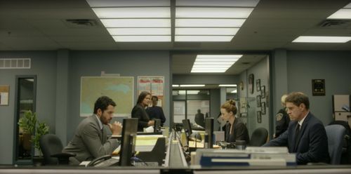 James Downing, Karine Vanasse, and Zach Smadu in Cardinal (2017)