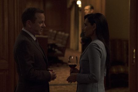 Kiefer Sutherland and Sonia Dhillon Tully in Designated Survivor (2016)