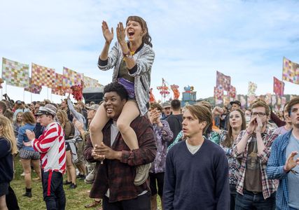 Joe Thomas, Hammed Animashaun, and Claudia O'Doherty in The Festival (2018)