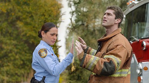 Natalie Martinez and Josh Carter in Under the Dome (2013)