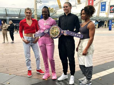 Lauren Price, Karriss Artingstall, Claressa Shields, Mikaela Mayer, Savannah Marshall, and Alycia Baumgardner in Sky Spo