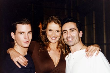 David Strickland & Nicole Nagel & Nestor Carbonell on the set of 