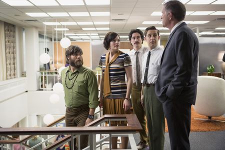 Elisabeth Moss, Trevor Einhorn, Jay R. Ferguson, Ben Feldman, and John Mathis in Mad Men (2007)