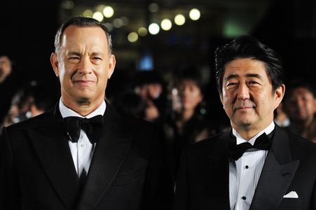 Tom Hanks and Shinzo Abe at an event for Captain Phillips (2013)