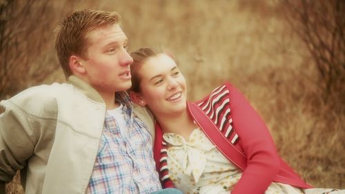 A screenshot of Tim Dowler-Coltman and Carlee Ryski from the film 