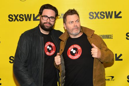 Nick Offerman and Brett Haley at an event for Hearts Beat Loud (2018)