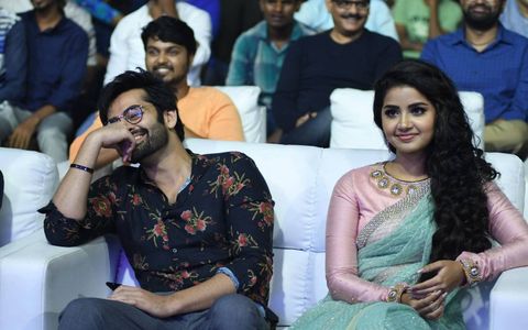 Ram Pothineni and Anupama Parameswaran at an event for Vunnadhi Okate Zindagi (2017)