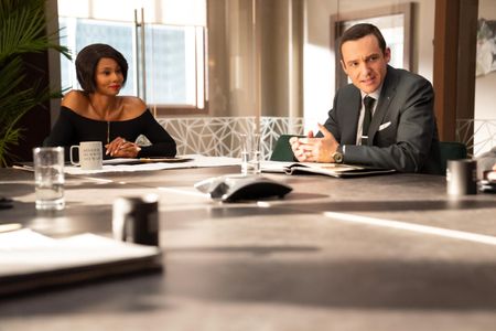 Christopher Cassarino and Emayatzy Corinealdi in the Hulu legal drama, Reasonable Doubt.