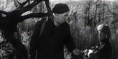 Viktor Kosykh and Arkadi Trusov in Mimo okon idut poezda (1963)