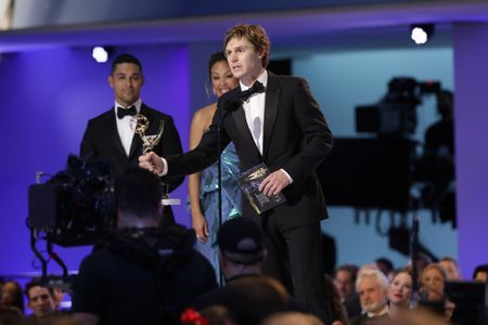 Wilmer Valderrama, Vanessa Lachey, and Evan Peters at an event for The 73rd Primetime Emmy Awards (2021)