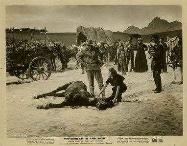 Susan Hayward, Jeff Chandler, Jacques Bergerac, Fortunio Bonanova, Veda Ann Borg, Carl Esmond, and Blanche Yurka in Thun