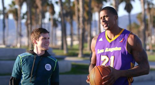 Hack My Life - Hacksperiment: Free Throws; April 11, 2016 - LA D-Fenders forward Zach Andrews helps determine which dist