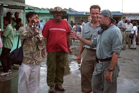 Arnold Schwarzenegger, Andrew Davis, and Salvatore Basile in Collateral Damage (2002)