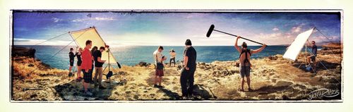 On set in Hawaii for my film, 