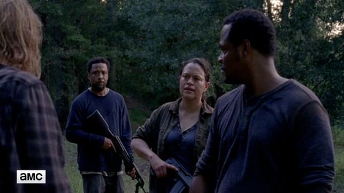 Still of CC Castillo and Hakim Callender in The Walking Dead, Dead or Alive Or.