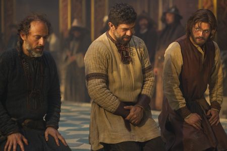 Pierfrancesco Favino, Corrado Invernizzi, and Lorenzo Richelmy in Marco Polo (2014)