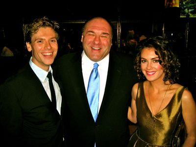 Actor Stefano Da Fre & James Gandolfini & Alison Noel. Sharing a laugh together at the National Board of Review Jan.2013