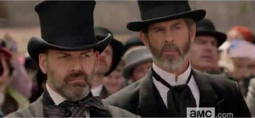 Kevin Blatch as Judge Webber (with Michael Tiernan) in Hell on Wheels Season 4 