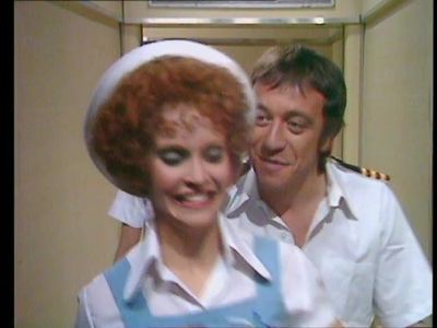 Sandra Dickinson and Robin Nedwell in Doctor at Sea (1974)