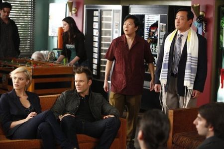 Ken Jeong, Joel McHale, Dino Stamatopoulos, Tom Yi, and Katharine McPhee in Community (2009)