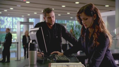 Joshua Jackson and Allison Riley in Fringe (2008)