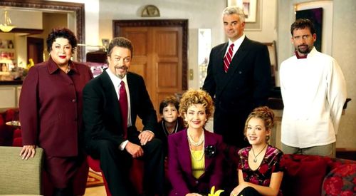 Tim Curry, Annie Potts, Marla Sokoloff, Liz Torres, Steve Carell, John O'Hurley, and Luke Tarsitano in Over the Top (199