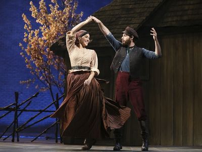 Samantha Massell as Hodel in Fiddler on the Roof on Broadway (also pictured: Ben Rappaport)