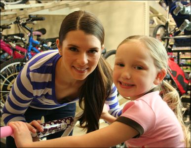 Avi Lake & Danica Patrick on set of Academy Sports & Outdoors commercial