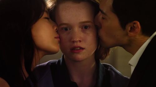 Sean Dulake, Sa Hee, and Liv Hewson in Dramaworld (2016)