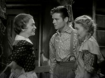 Alice Brady, Tom Brown, and June Storey in In Old Chicago (1938)