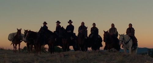 Christian Bale, Adam Beach, Q'orianka Kilcher, Rosamund Pike, Wes Studi, Paul Anderson, and Tanaya Beatty in Hostiles (2