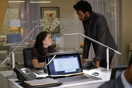 Sarah Steele and Nyambi Nyambi in The Good Fight (2017)