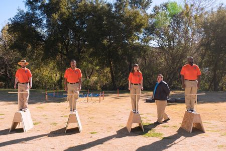 Samm Levine, Rizwan Manji, Carl Tart, Billy Merritt, and Britt Baron in Rob Riggle's Ski Master Academy (2018)