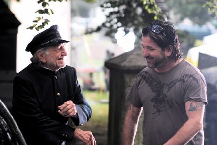 On set with Willie Nelson 